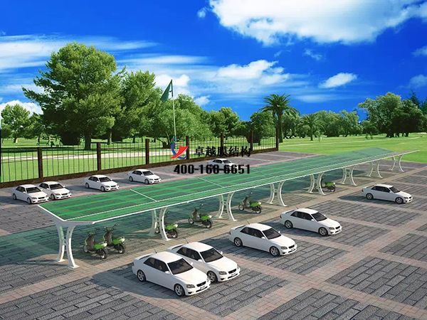    武威<font color='red'>膜結構車棚</font>【武威致力置業有限公司-停車棚】設計施工案例